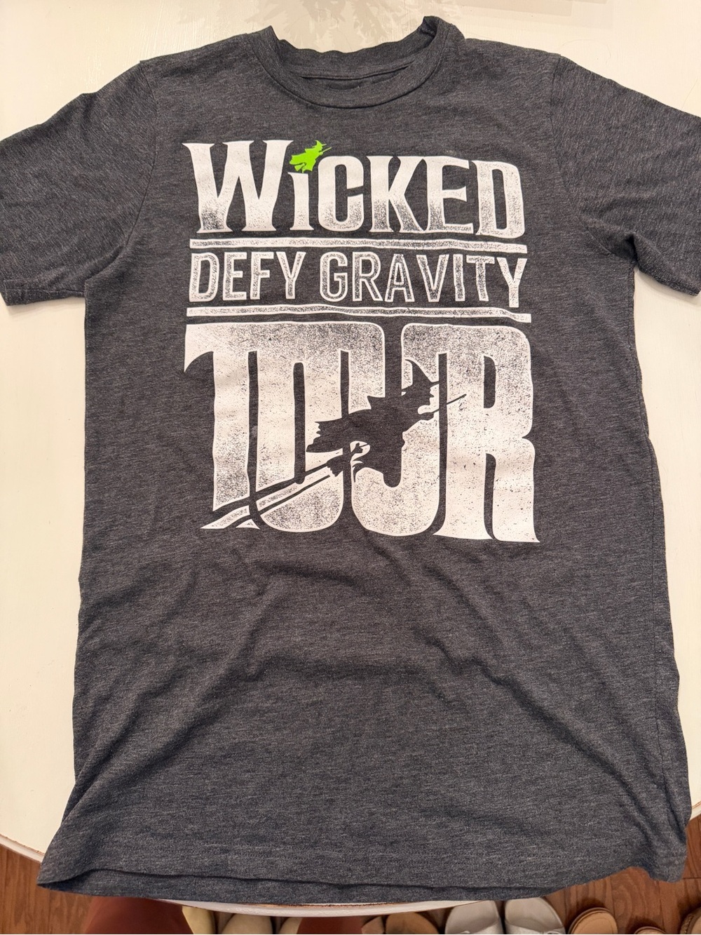 Wicked Defy Gravity Tour Graphic Tee - Charcoal